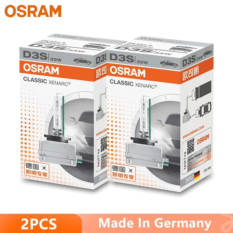 OSRAM Xenon HID CLASSIC D1S D2S D3S D4S Standard Lamps 66140 66240 66340 66440 CLC Original Car Head Light 4200K Warm White Pair