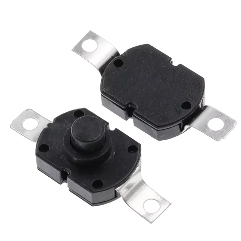 10PCS Push Button Switch LOCK 17X12X9.5MM Flashlight Switch 1712KD 30V 1A Table lamp Switch Flashlight Button Switch ON-OFF