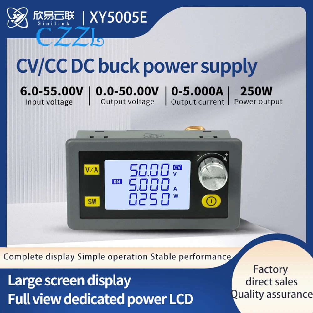 XY5005E XY5008E DC DC Buck Step-down Converter CC CV 6-55V 5A 250W/8A 400W 50V Power Module CNC Adjustable Regulated Laboratory