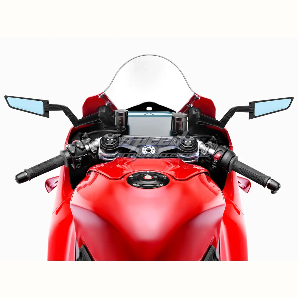 V4 2025 Motorcycle Side View Mirror For Panigale V4S Tricolore Rearview Mirrors Kits Sports Winglets Mirror Rotate Adjustable
