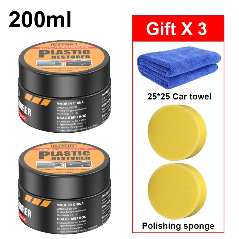 Auto Plastic Restorer Back To Black Gloss Auto Interieur Leder & Paneel Verzorgingswax Coating Agent Auto Polish en Reparatie Coating - afbeelding 1