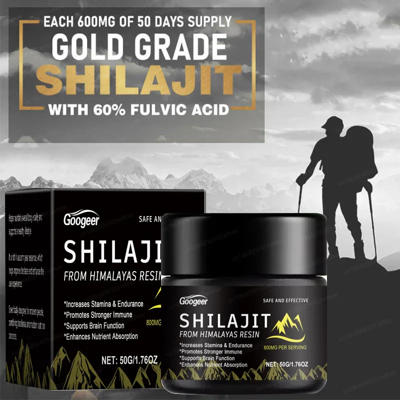 ShILAJIT Himalaya Resin 800mg Natural Pure Shilajit Resin Lab Fulvic Acid Tested 85+ Trace Minerals