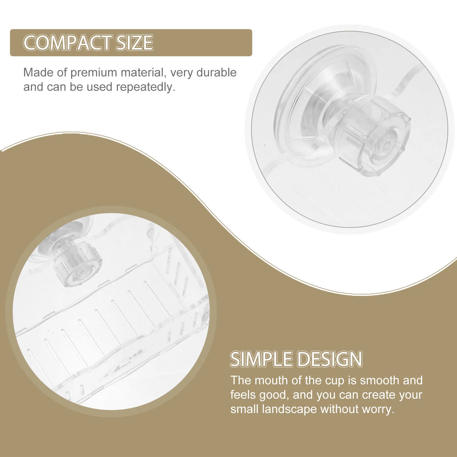 

Water Cup Acrylic Aquarium Planter For Fish Tank Hanging Aquatic Plant Holder Durable Smooth Edge Plant Breeding Cup