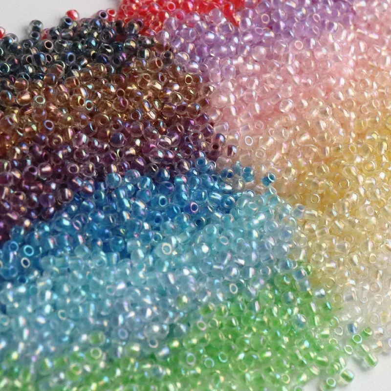 2/3/4mm uniforma AB dovnitř barvené barvivo sklo seedbeads český kolo spacer korále pro DIY šperků náramek vytváření příslušenství