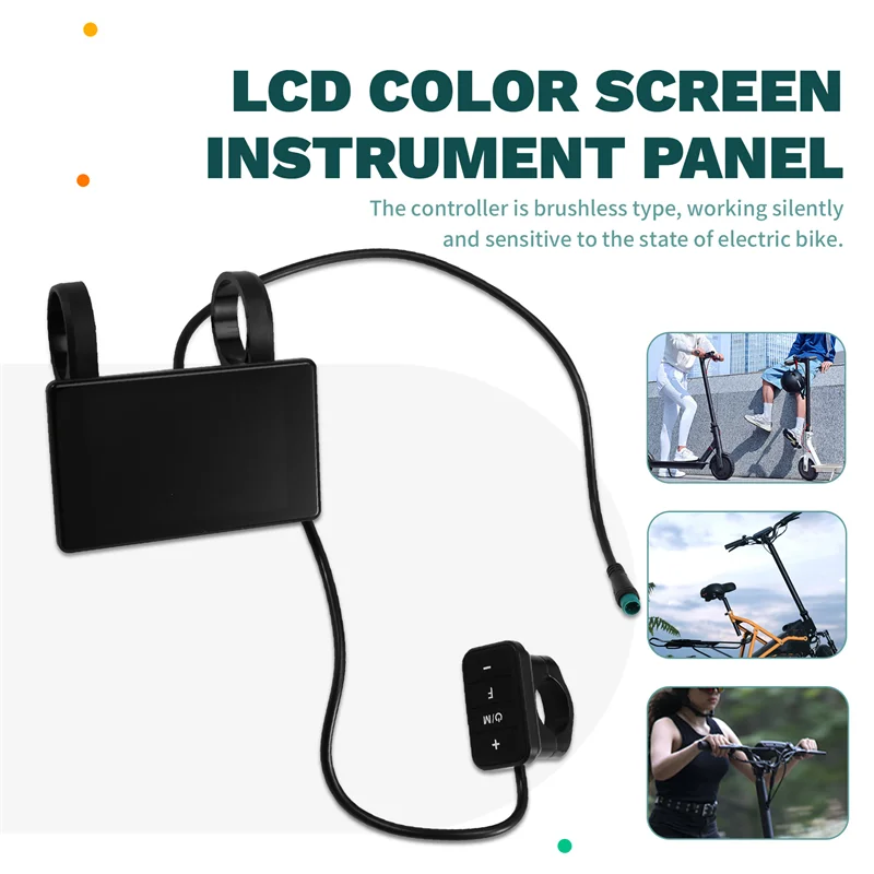 

B48B-Electric Bicycle Instrument Electric Bicycle Meter LCD Display Waterproof Connector