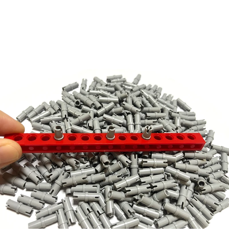 Bulk Technical Pin 1x2 senza creste di attrito Building Block MOC Parts Set Toy per connettore compatibile 3673 1000 pz/lotto