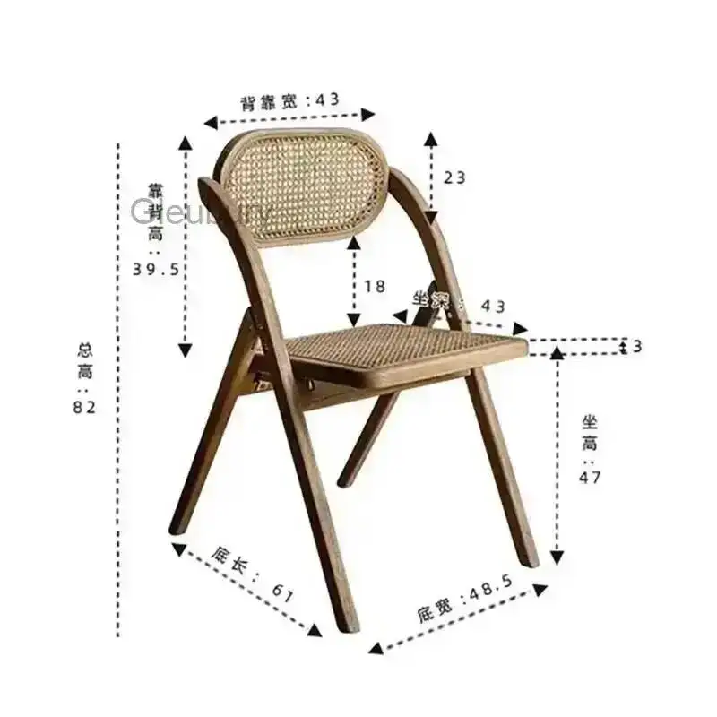 Chairs Set 2 Dining Retro Of Mid Century Kitchen Folding Dining Chairs Aesthetic Rattan Chaise Pliante Kitchen Furniture
