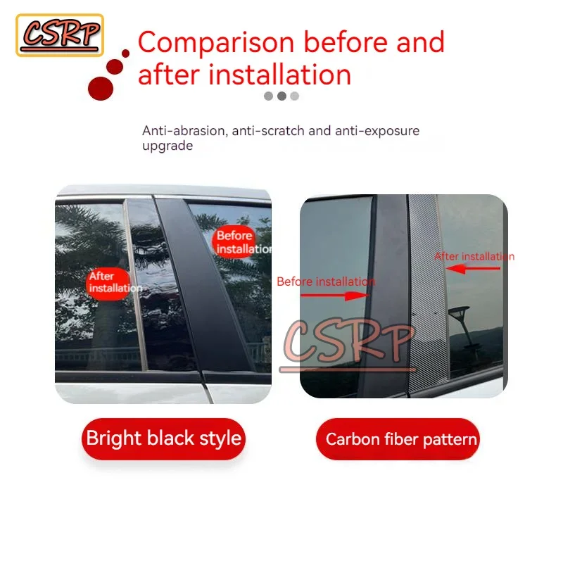 Glossy Black Car Door Center Column Window Middle BC Pillar Post Cover Trim For BMW 5 Series F10 2011-2017 Mirror Effect Sticker - view 4