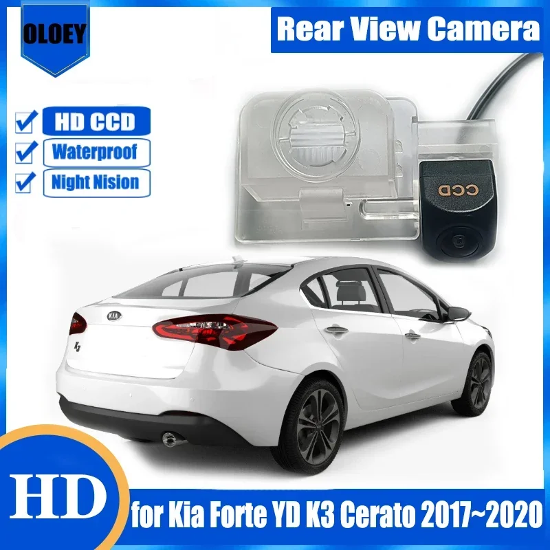 Rear View Camera for Kia Forte YD K3 Cerato 2017~2020 Parking Reverse Camera License Plate Lamp Camera