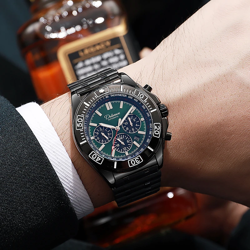 2025 Nuovi orologi automatici da uomo delle migliori marche Orologi da polso meccanici da uomo sportivi di moda Orologi impermeabili in vetro zaffiro DULUNWE