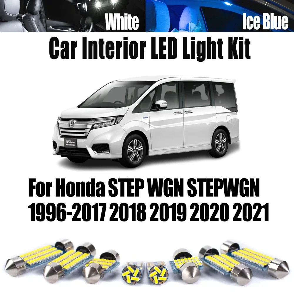 LED Interior Map Dome License Plate Light Kit Canbus For Honda STEP WGN STEPWGN 1996- 2017 2018 2019 2020 2021 Car Accessories