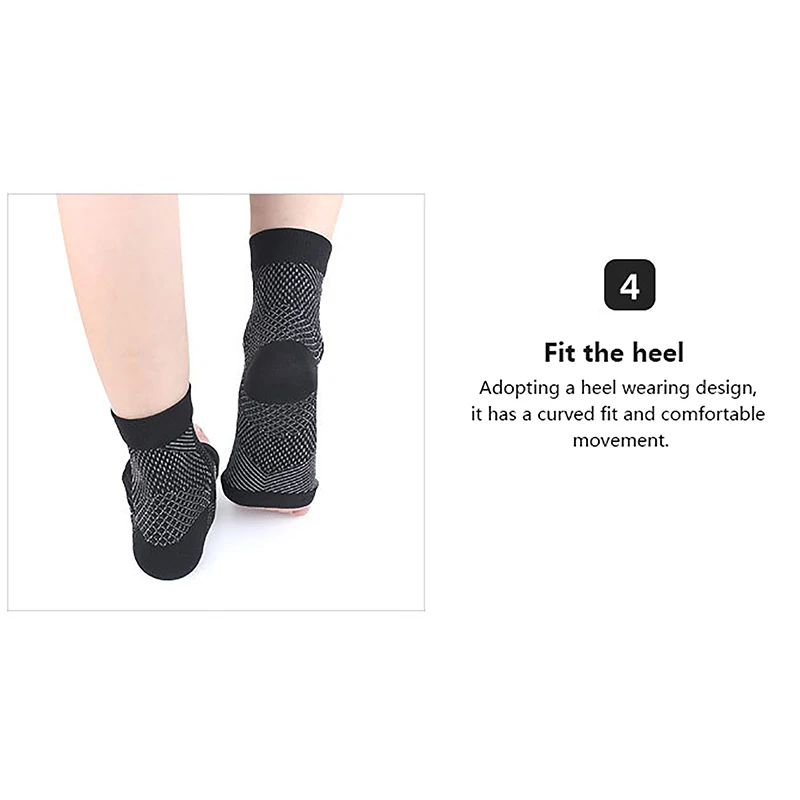 Sports Ankle Brace Compression Sleeve Plantar Fasciitis Sock for Achilles Tendonitis,Joint Pain,Reduces Swelling,Heel Spur Pain