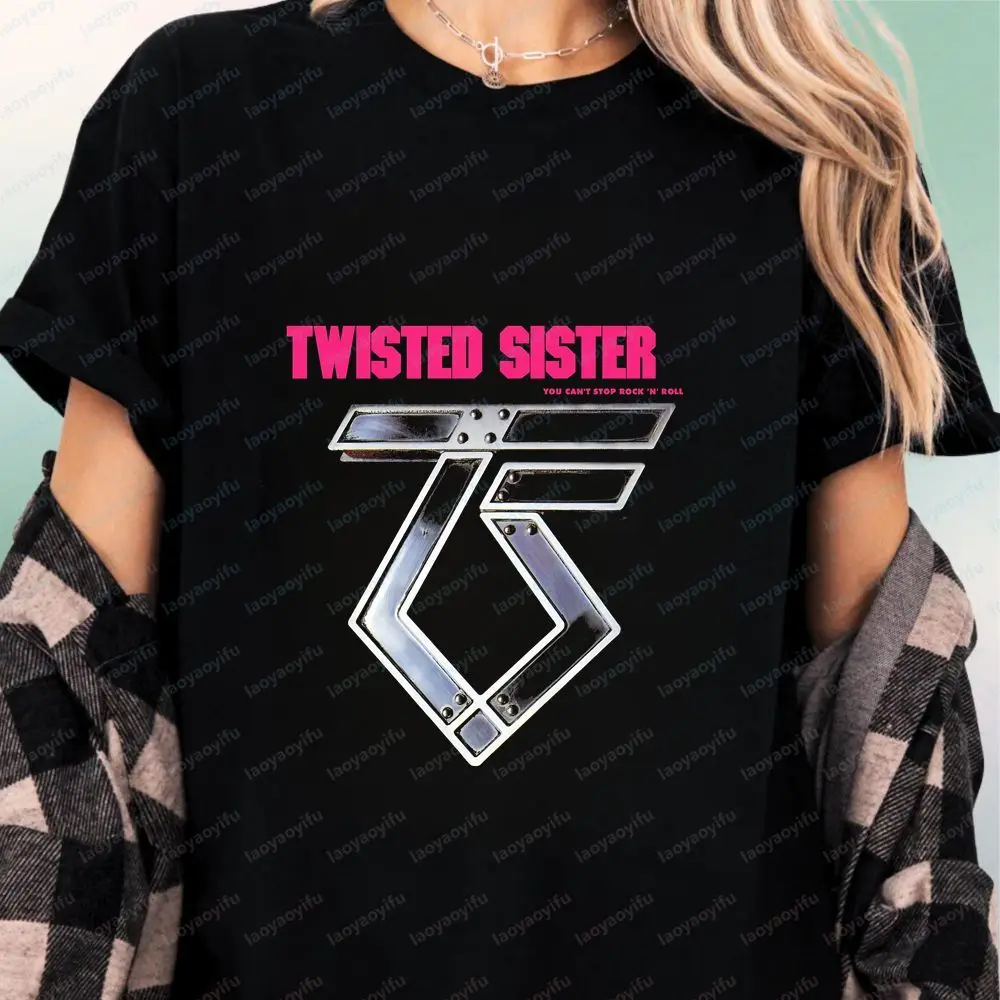 Twisted Sister - Classic Pop Music Band Trendy, Versatile, Suitable for Both Men and Women, Round-neck T-Shirt