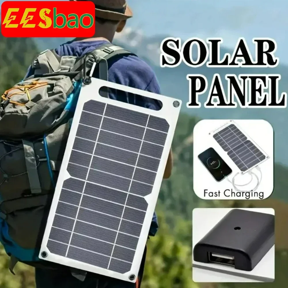 Wholesale  35W USB Solar Panel Waterproof Outdoor Hiking Camping Portable Battery Mobile Phone Charging Bank Charging EESBAO