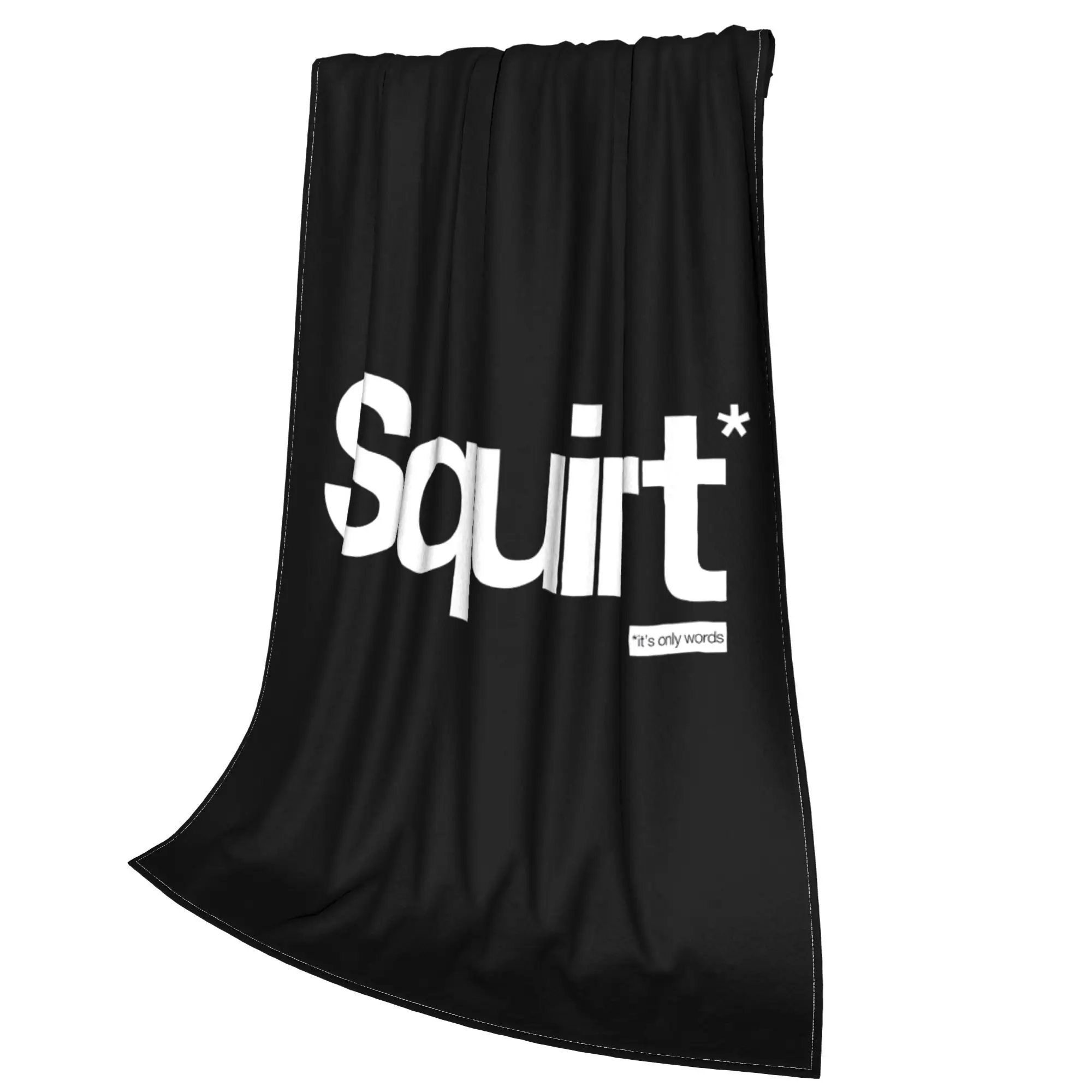 Customize [Words Throw Blanket] Squirt It'S Only Words Blanket Style Home Textile Flannel Soft Throw Blanket Bedding Sofa Cover