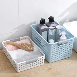 Desktop Organizer Storage Basket with Handle Sundries Organizer Storage Box Cosmetic Underwear Organizer Basket panier rangement