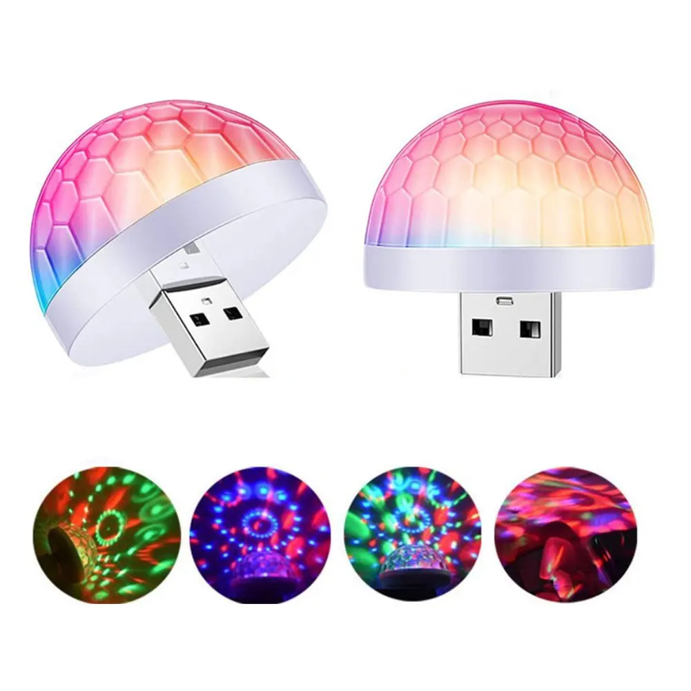 USB Mini LED Disco DJ Stage Light Portable Family Party Ball Colorful Light Bar Club Stage Effect Lamp Mobile Phone Lightings