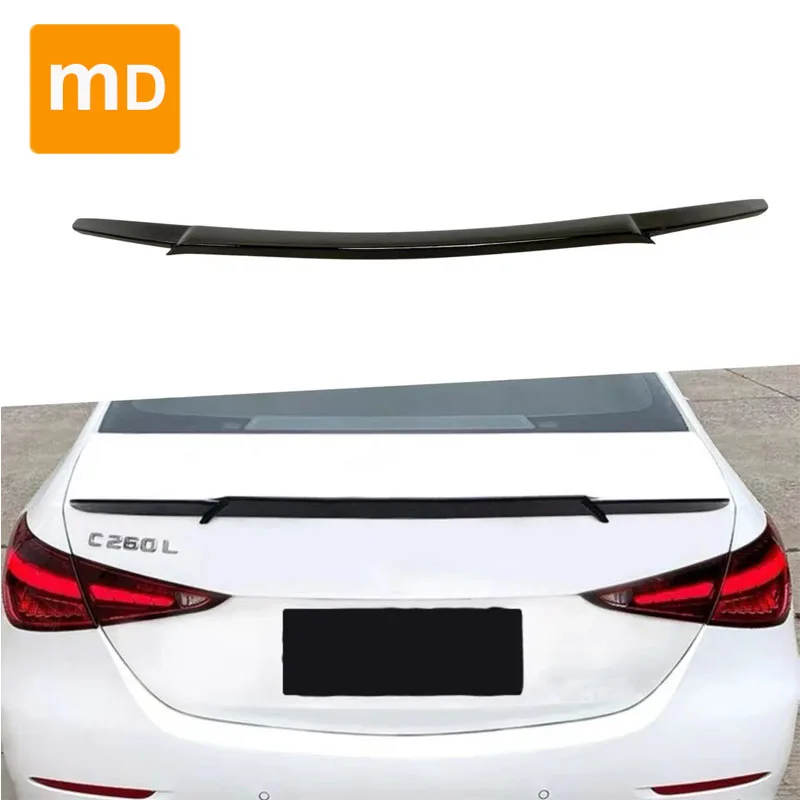 Glossy Black Spoiler Wing For 2022-2024 Mercedes Benz C-Class W206 Brabus Tail Wing Adhesive Spoiler Car Accessories