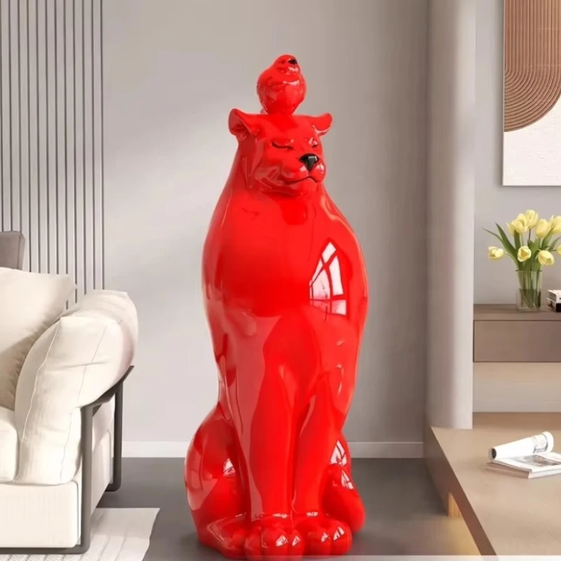 

Custom-designed resin fiberglass sculptures of cartoon animals and abstract lion decorations made of durable fiberglass