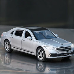 1:32 S400 S680 Alloy Luxy Car Model Diecast Metal Metal Toy Vehicle Car Model High Simulation Sound and Light Childrens Toy Gift