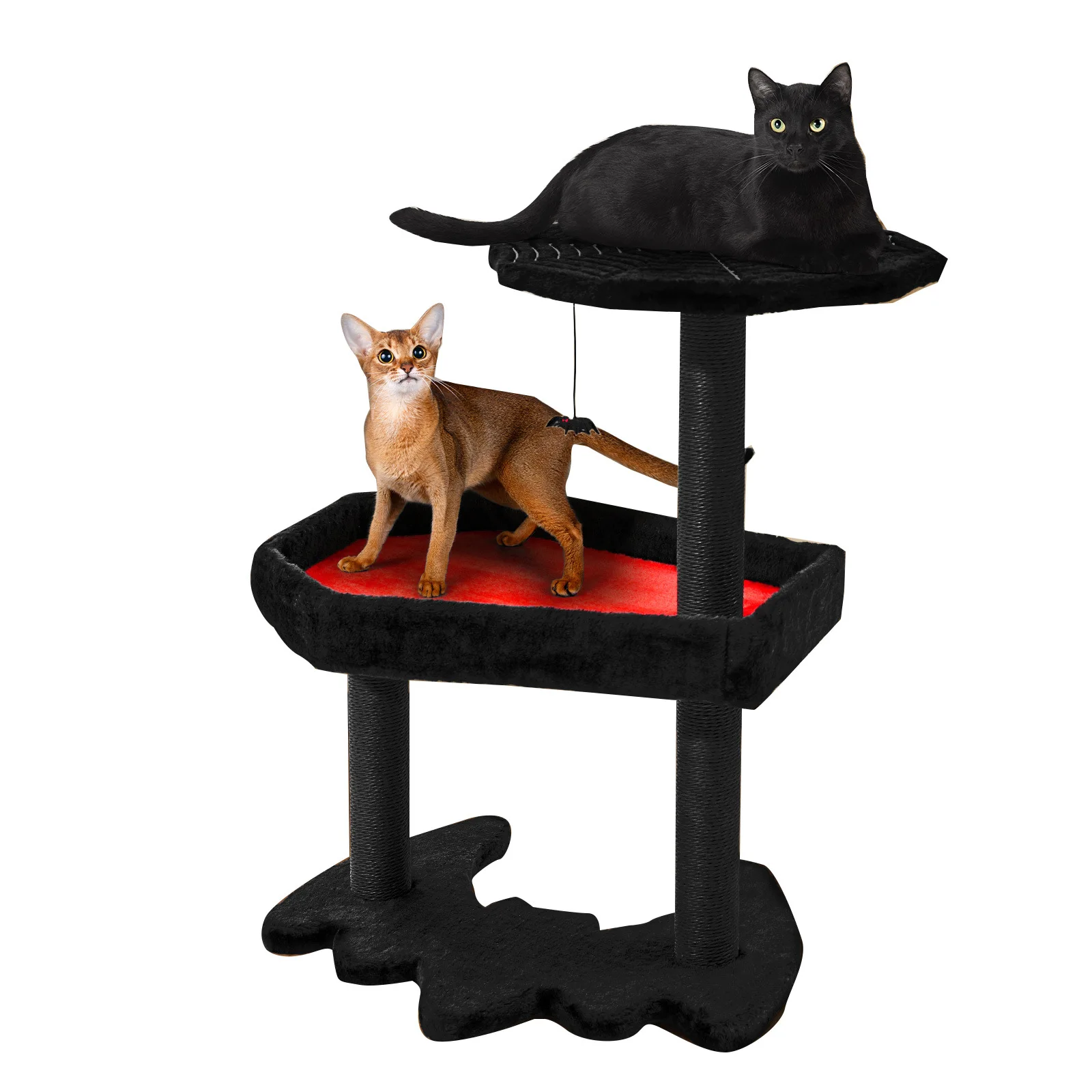 

Halloween Cat Climbing Frame Tower Large Classic Style Sustainable Cat Condo Plush Wood Particle Board Toys Kittens Carton