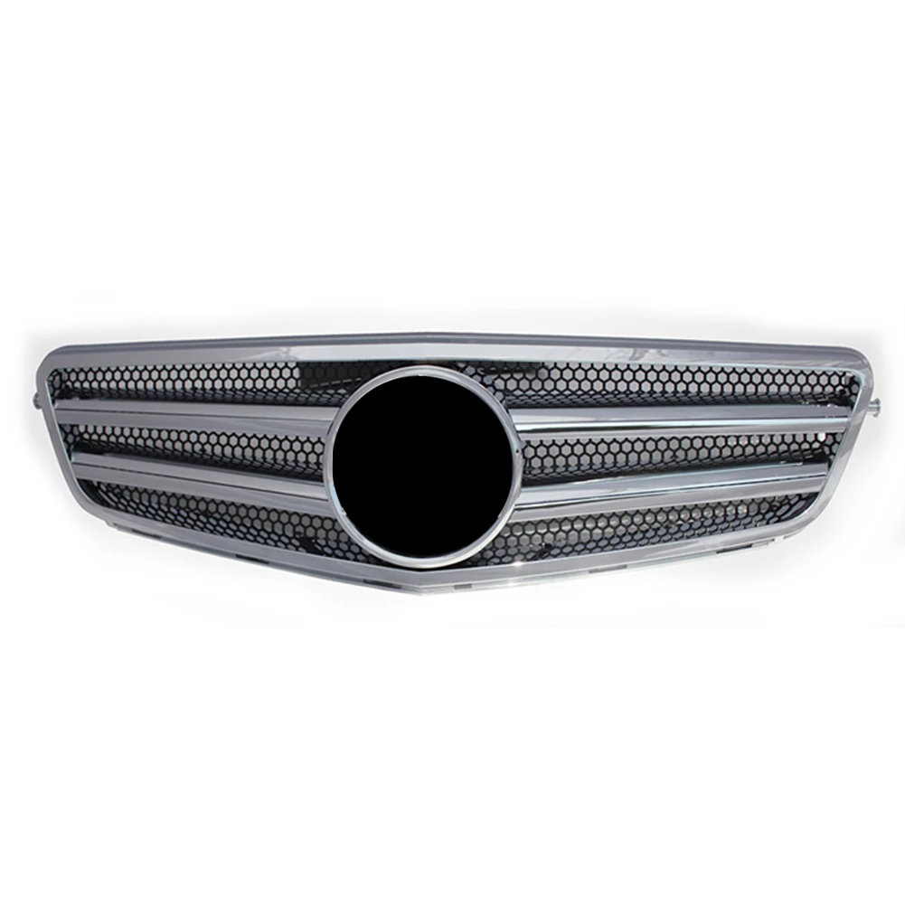 Chrome Silver Car Front Grille Grill For Mercedes-Benz W204 C-Class C300 C280 C200 C350 2007 2008 2009 2010 2011 2012 2013 2014