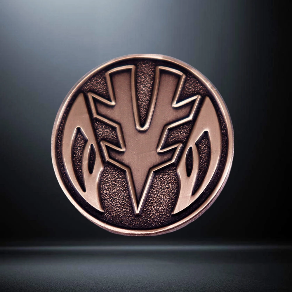 Lightning Morphers Tigers Power Coin Pin Power Dinosaur Rangers broche Vintage mochila solapa insignia para regalos de seguidores de Anime