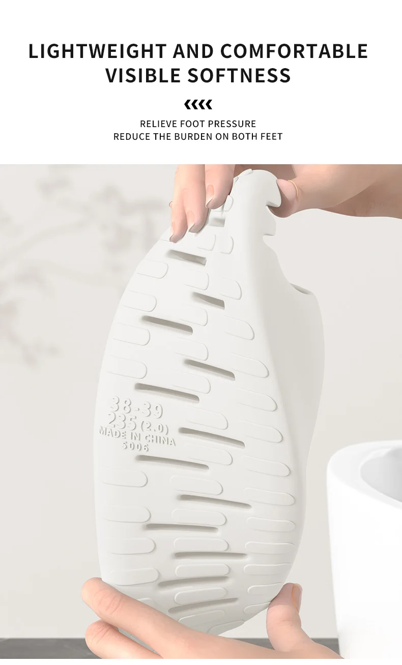 Schnell trocknende, wasserableitende Badezimmer-Slipper für Männer und Frauen, geräuscharme, weiche EVA-Sohle, rutschfeste, hohle Strandsandalen für drinnen und zu Hause. – Detail 7