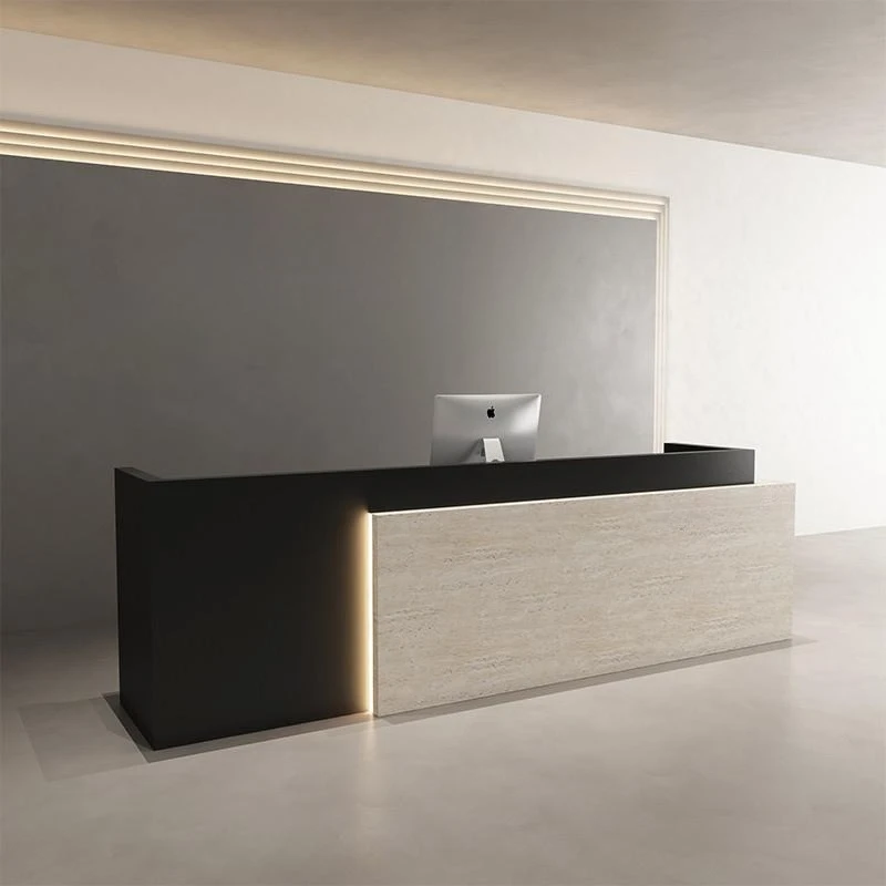 Simple Finish Reception Desks Painted Studio Company Reception Desks Exclusive Nice Office Furniture Banco Reception ZY40JDT