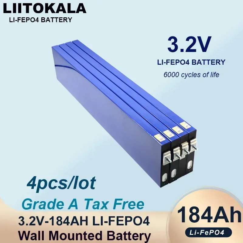 LiitoKala 3.2V LiFePO4 Battery 320AH 280ah 200ah 150ah 105ah 90ah DIY 12v 24V Automotive RV Solar Energy Storage batteries