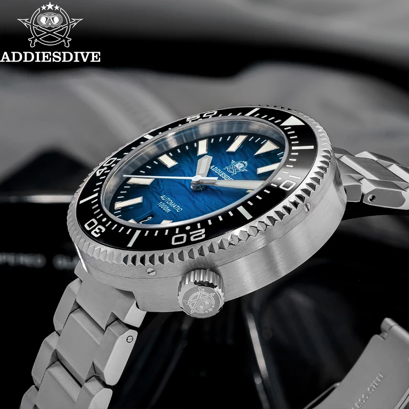ADDIESDIVE AD2069 Orologio subacqueo da uomo Zaffiro di lusso NH35 Gradiente automatico luminoso 1000m Impermeabile Nuovi orologi meccanici