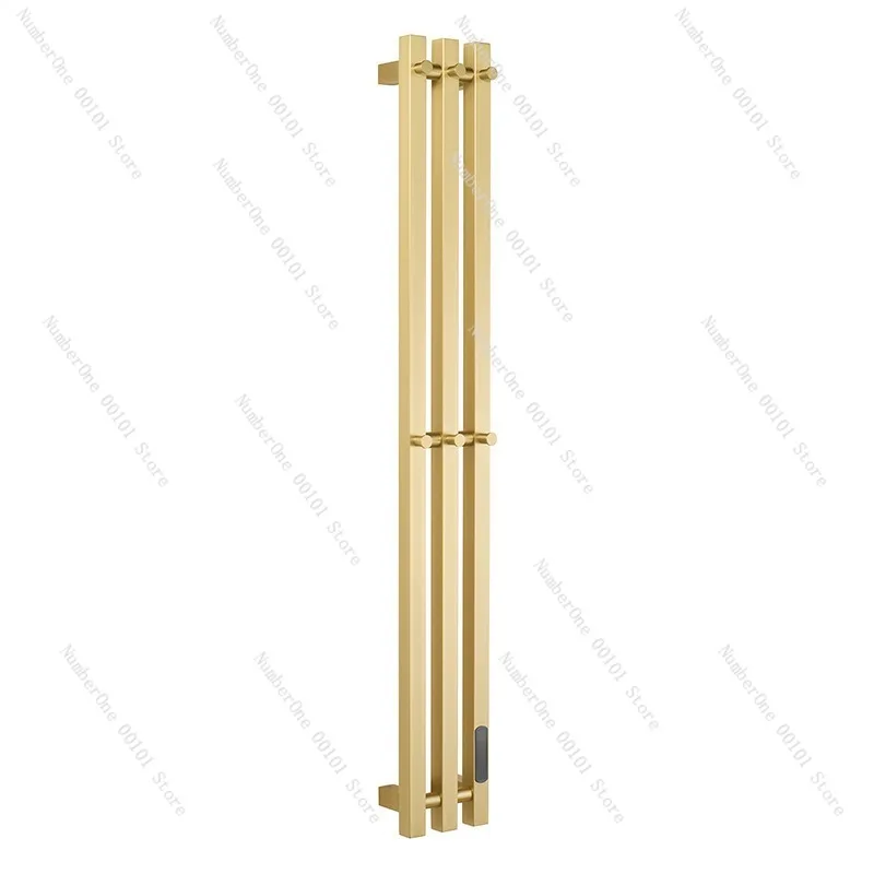 Long Vertical Carbon Fiber Heated Towel Rack Russian Style Floor Standing Electric Warmer Dryer For Bathroom