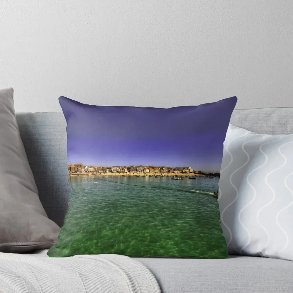 

St Ives at high tide Throw Pillow Cushion Child Couch Cushions pillow