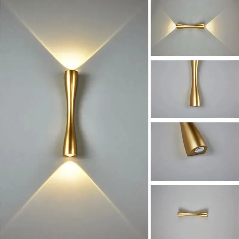

Modern Luxury Creative Gloden Black White Brass Wall Lamps Interior Bedroom Living Room Decoration Lights Bedside Led Wall Lamp