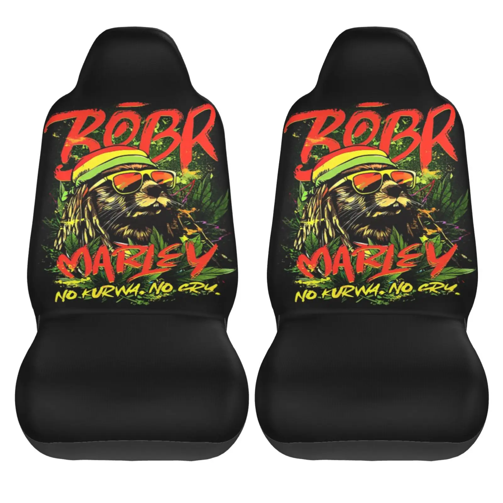 

Novely Bobr Marley Beaver Car Seat Covers Set for Womens 2pcs Auto Front Seat Protector Universal Car Interior Accessories Full