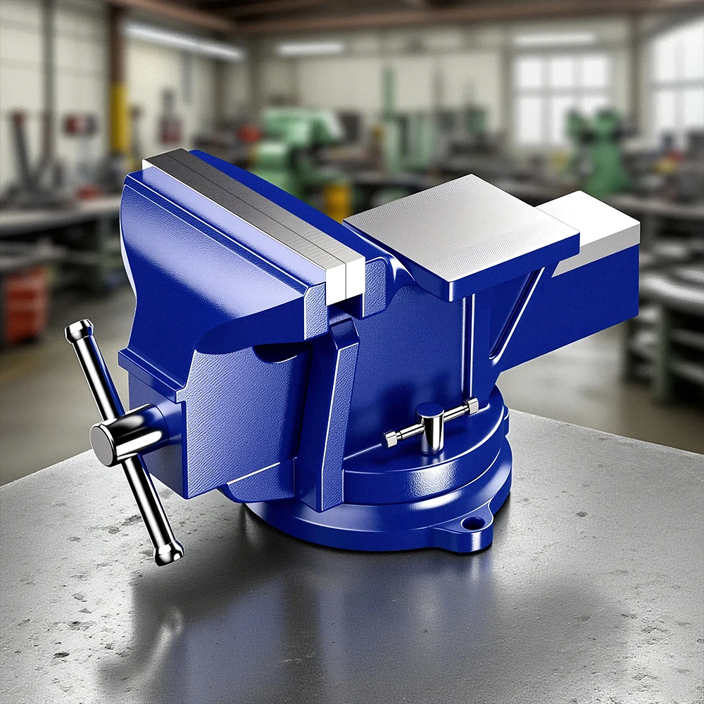 

Bench Plie 4" /5" /6" Vice Portable Clamp 360° Wivel base CNC vise table For Woodworking Milling Machine Drilling Press (blue)