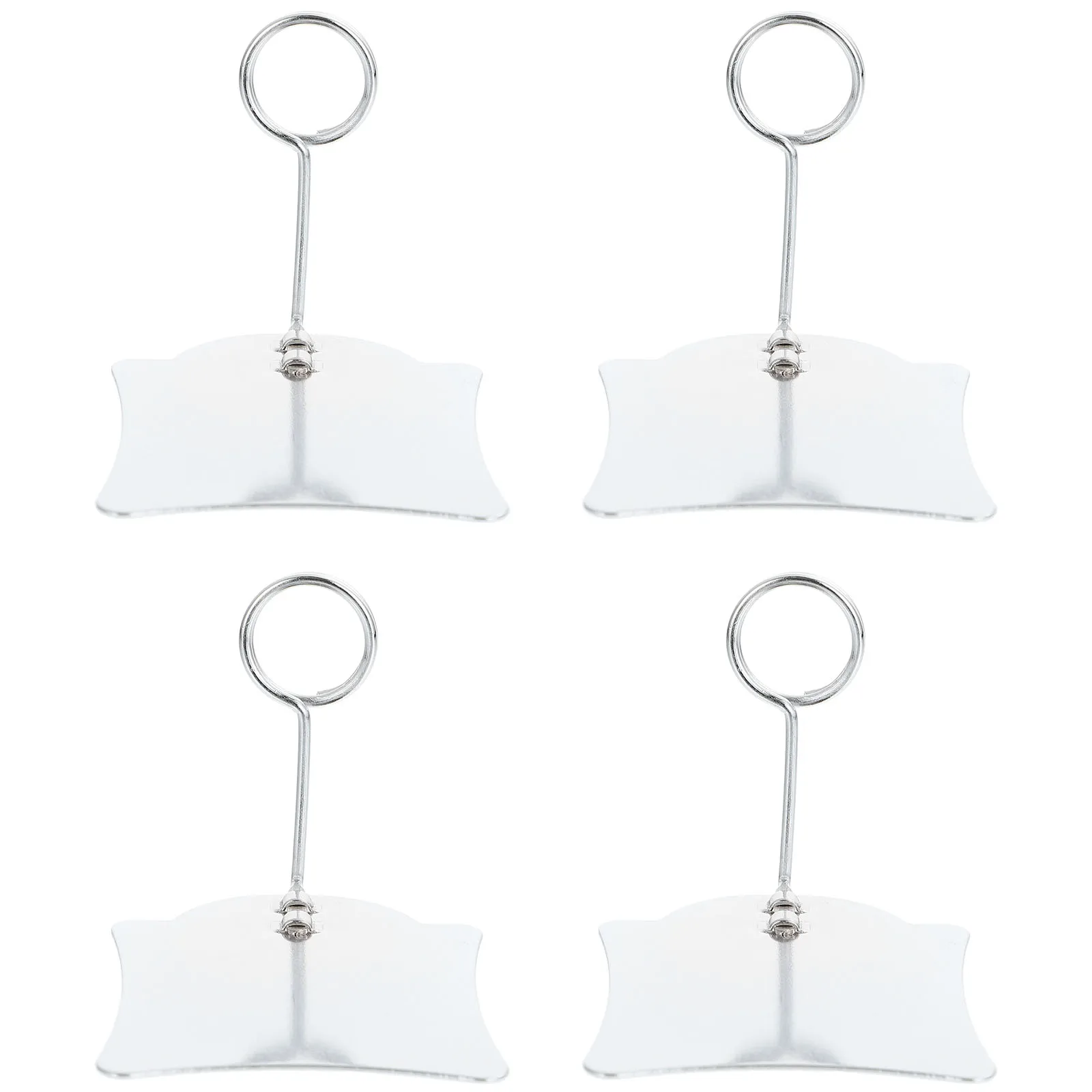 

5 Pcs Silver 5cm Price Tag Clips for Bakery Shop Supermarket Label Display Holders Food Sign Stands Metal Clamps