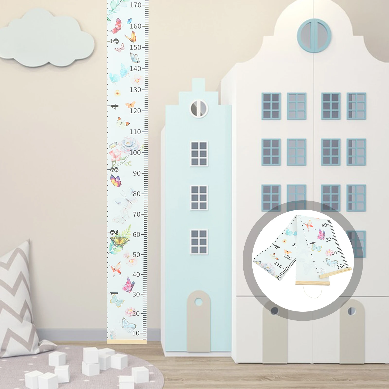 

1pc Butterfly Kids Growth Chart Hanging Height Measurement Decor For Children Room Bedroom Wall Sticker Height Chart Wall Decal