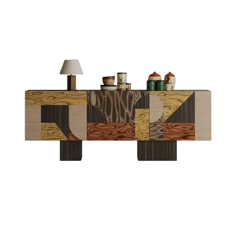 

Sideboard, art solid wood storage cabinet, living room, home bedroom, dopamine, high-end entryway, storage cabinet