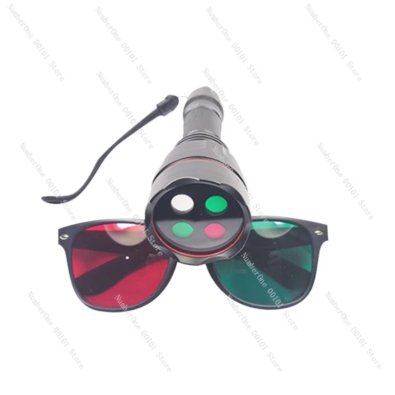 

Four-Hole Light with Red and Green Glasses for Vision Testing Tool, Four-Point Light with Dual Power Supply, Integrated Vision F