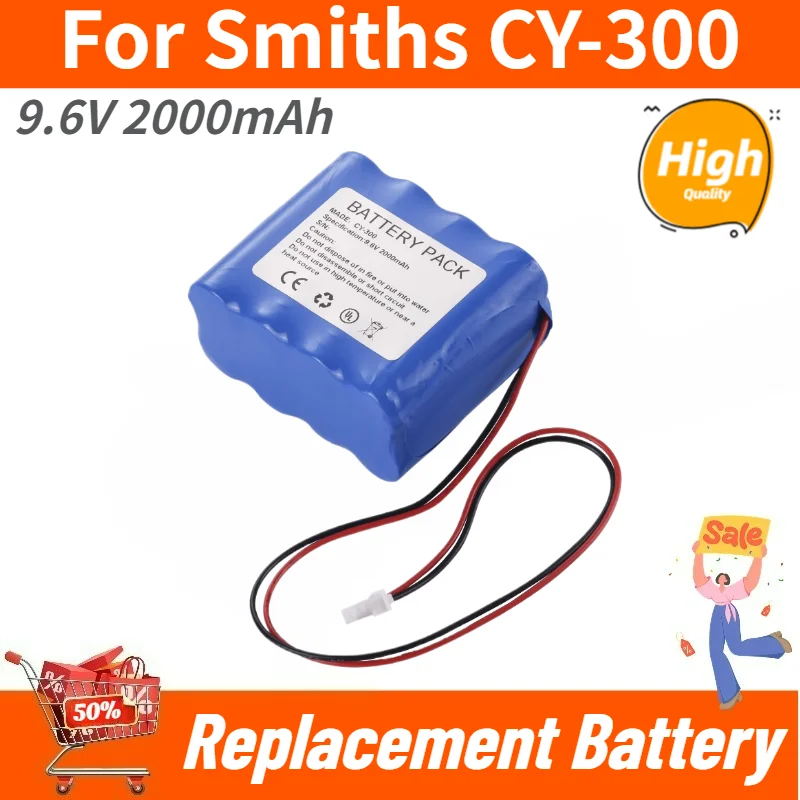 9.6V 2000mAh Battery for Smiths CY-300 High Quality Replacement Battery