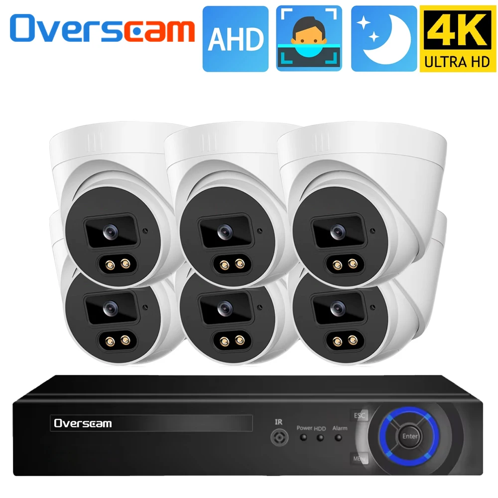 8CH 8MP Security Camera System Outdoor 6 in 1 Video Recorder Surveillance Kit AHD CCTV Set Dome Bullet Camera Email Alarm Detect
