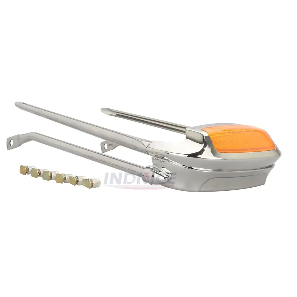 

For harley touring CVO Air Wing Front Fender Rail with tip light for harley FLHTCU fender trim light FLHTK smoke light 14-18