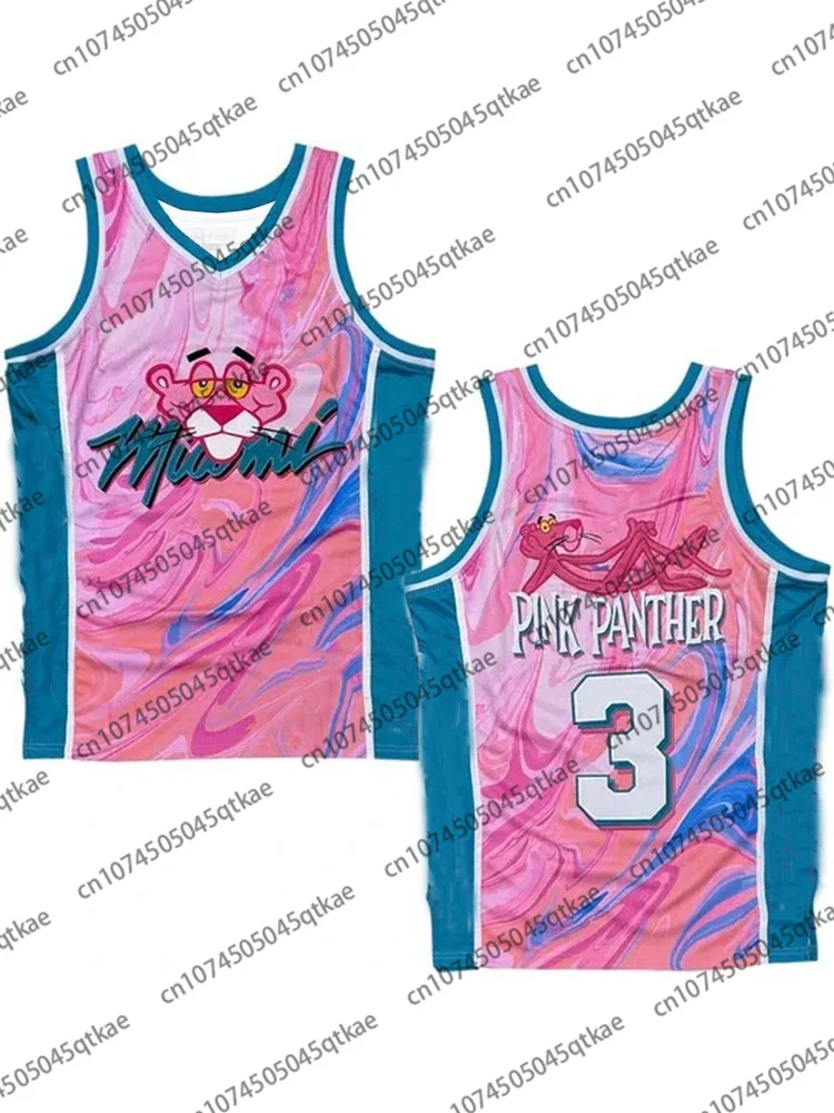 Special Edition V-neck Basketball Vest Pink Panther Football Jerseys Mens Women Oversize Sleeveless Sport Vest Top Adult/Kid