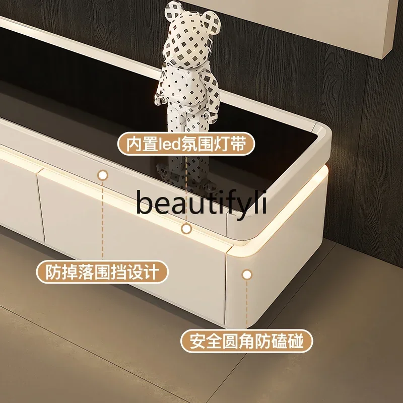 

Solid wood floor TV cabinet coffee table combination living room home