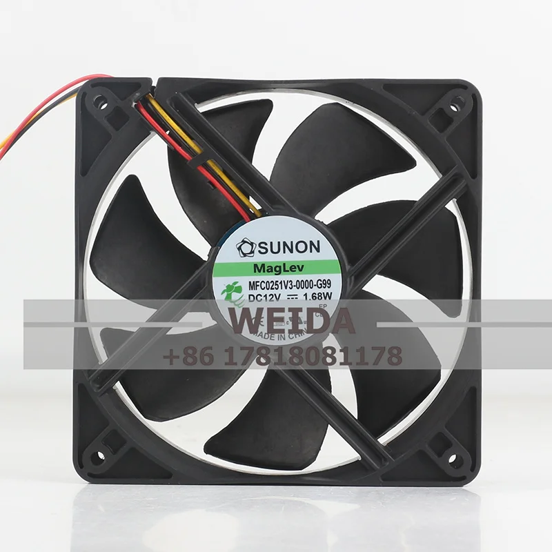 New SUNON MFC0251V3-0000-G99 1.68W 12025 12V Quiet chassis cooling fan 120*120*25MM