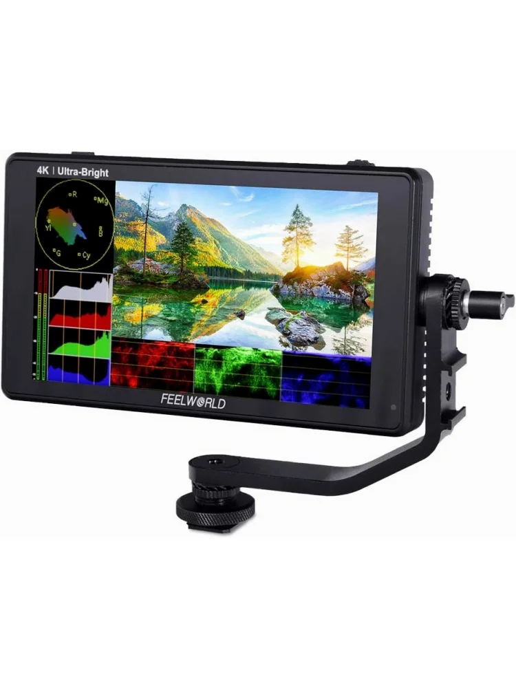 FEELWORLD LUT6 6 Inch Ultra Bright 2600nits HDR 3D LUT Touch Screen Field DSLR Monitor 4K HDMI Full HD 1920x1080 IPS for Camera view 3