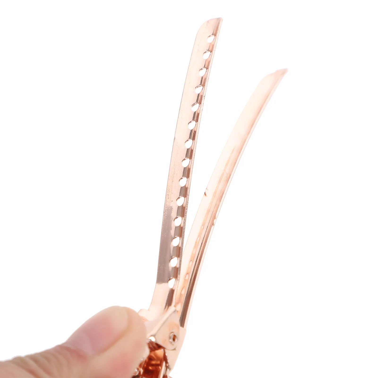 

6pcs Metal Duckbill Hair Clips Beautiful Fashionable Durable Plating Alloy Sectioning Crafts Fixing Clamp Small