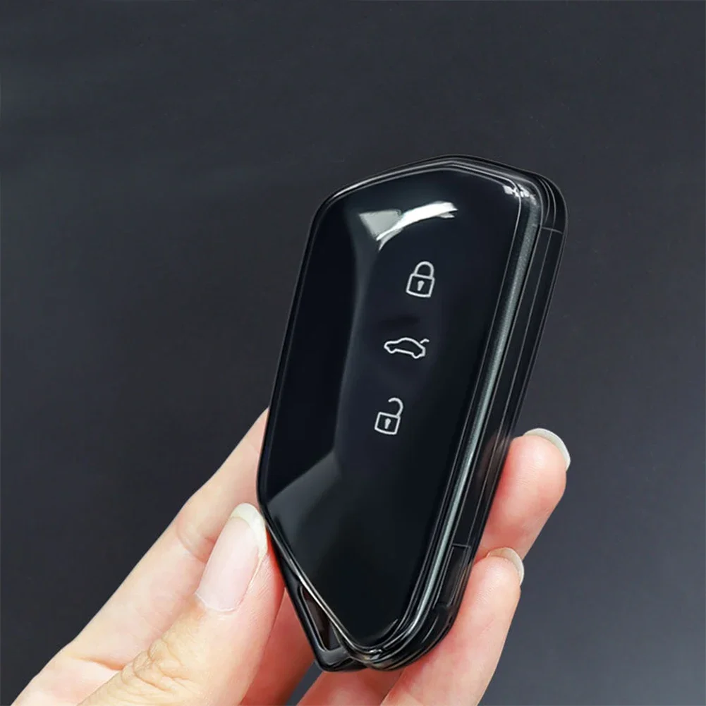 For VW Volkswagen Golf 8 ID.3 ID.4 Skoda Octavia A8 MK4 MK8 2022 2021 GTI R TPU Transparent Car Key Fob Case Cover Accessories