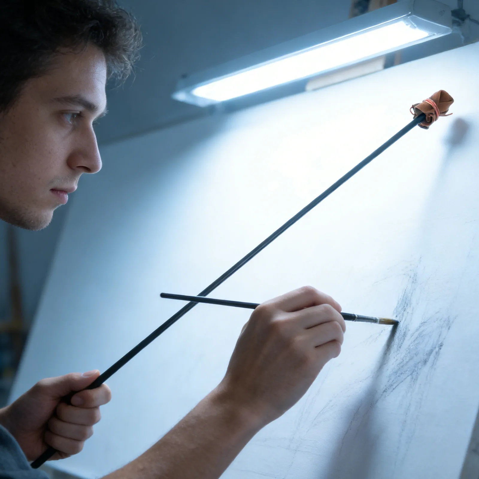 

Деревянная палочка-стабилизатор для руки (малх-стик) для точного рисования, упор для руки художника для студийных работ на холсте, вспомогательный инструмент